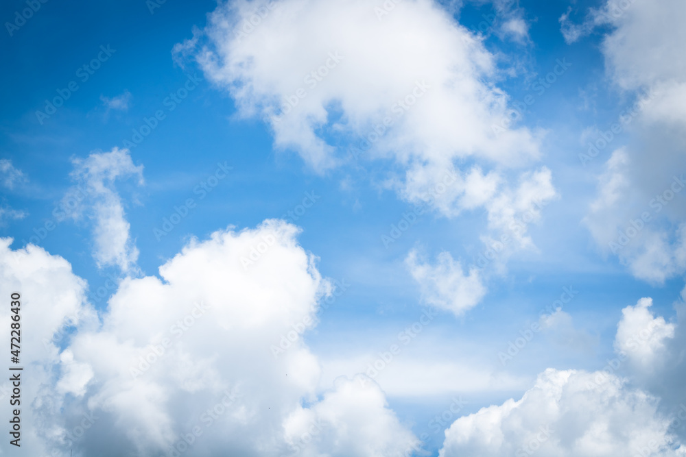 Blue Sky Background With Tiny Clouds. Paradise sky background. Blue Sky Background With Tiny Clouds. Paradise sky background.