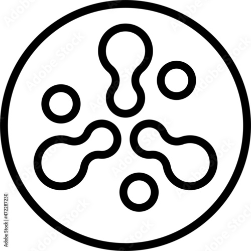 Probiotics label line icon, vector illustration