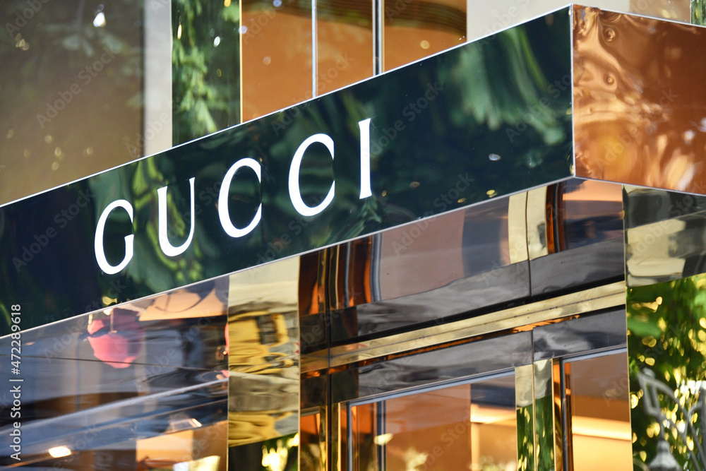 Dusseldorf, North Rhine-Westphalia, Germany - September 9, 2021: Gucci  fashion store in Dusseldorf, Germany - Gucci is an Italian luxury fashion  house headquartered in Florence Stock Photo | Adobe Stock