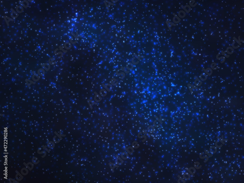 Night sky with stars. Universe filled with stars. Vector background.