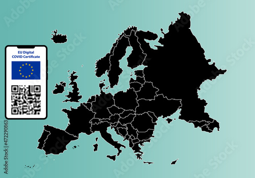Certificado Covid-19 en Europa. Certificado digital europeo Covid-19 para viajar por la UE. Viajar con el certificado digital Covid-19