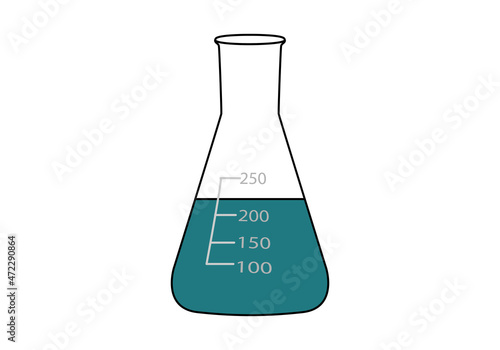 Probeta con bacterias o virus. Material de laboratorio