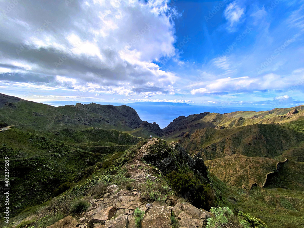 Beautiful landscape and valley over the sea