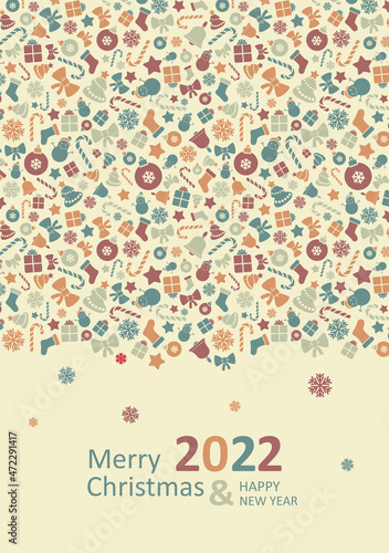 Christmas Greeting Card. Happy New Year