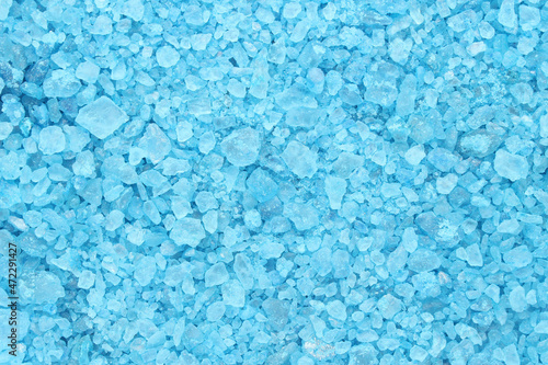 background blue sea salt crystals