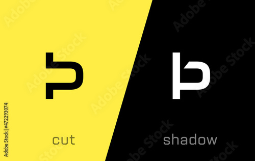 Set of letter Thorn Þ minimal logo icon design template elements