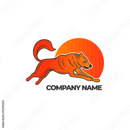logo pet vintage with gradient color