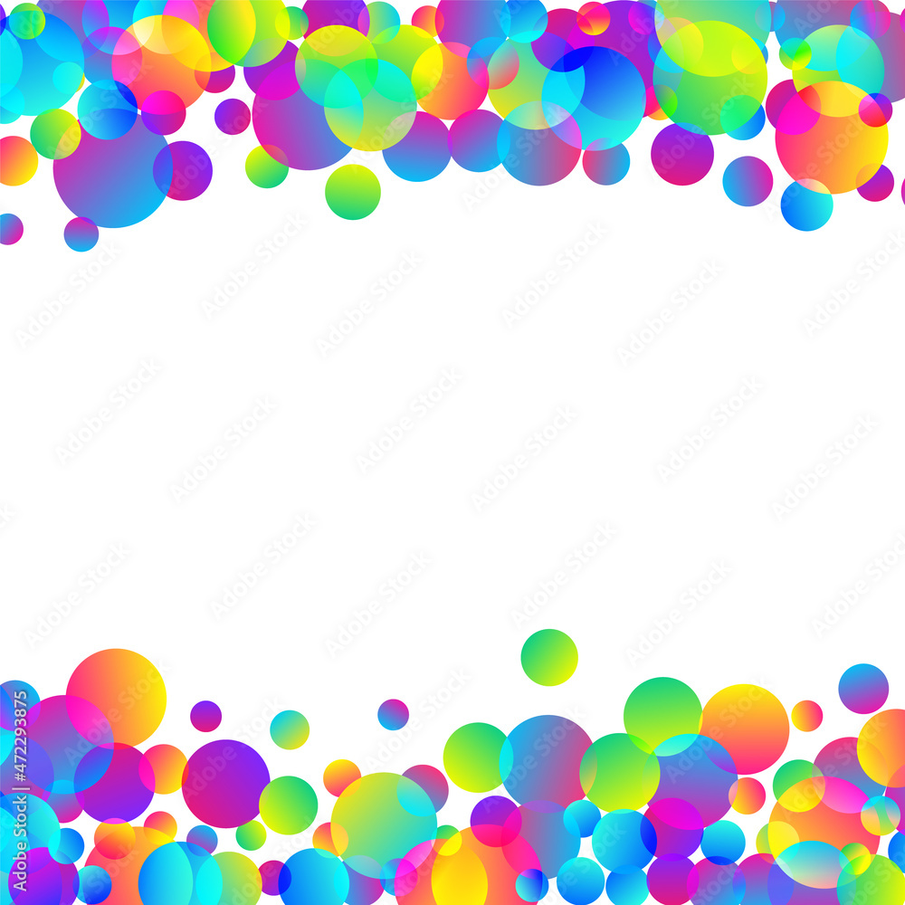 Rainbow bubbles vector background. Fun abstract circles confetti. Rainbow bubbles vector background. Fun abstract circles confetti.