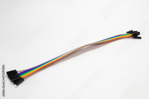 Fototapeta Naklejka Na Ścianę i Meble -  Colored wires for use in electronics