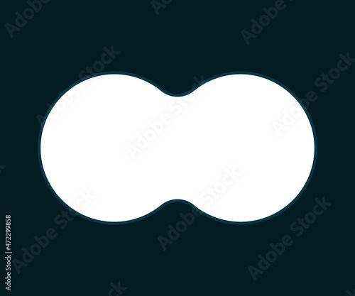 Sight binocular viewfinder, view target. View from binoculars. Overview, search. Vector