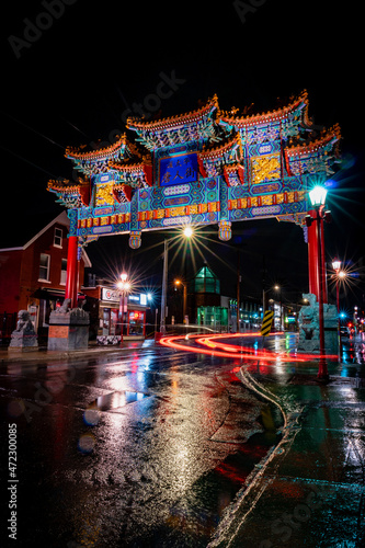 China Town Arch at Night