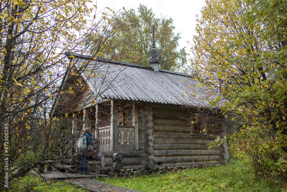 Small newly built chapel on Kizhi island