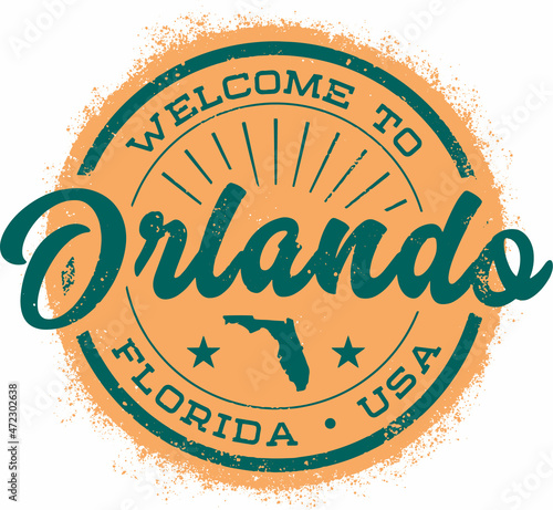 Vintage Orlando Florida Vacation Graphic