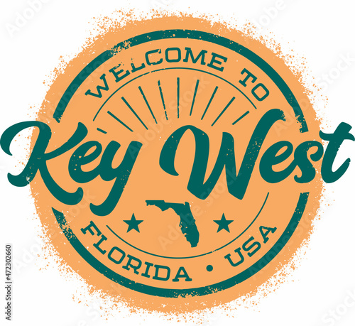 Vintage Key West Florida Vacation Graphic