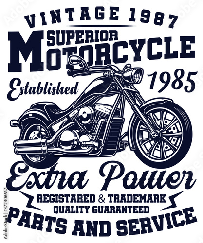 Fully editable Vector EPS 10 Outline of Superior Motorcycle Biker T-Shirt Design an image suitable for T-Shirt  Mugs  Bags  Poster Cards and much more. The Package is 4500  5400px