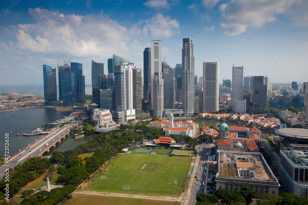 Singapore. Overview of city in daytime.
