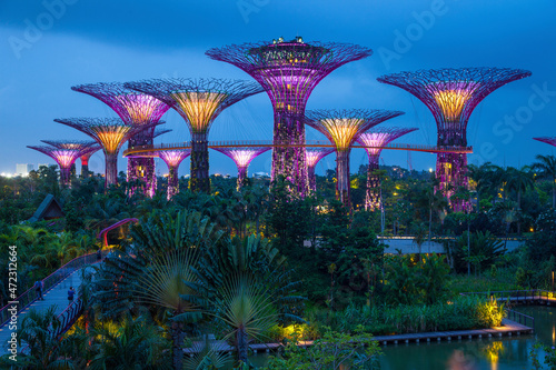 Singapore. Gardens by the Bay towers.