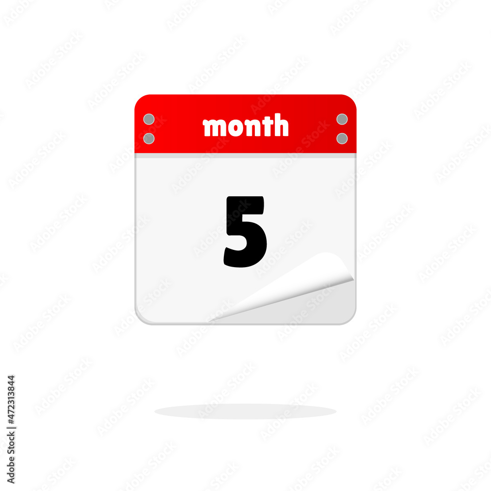 Vector illustration of detailed beautiful calendar icon