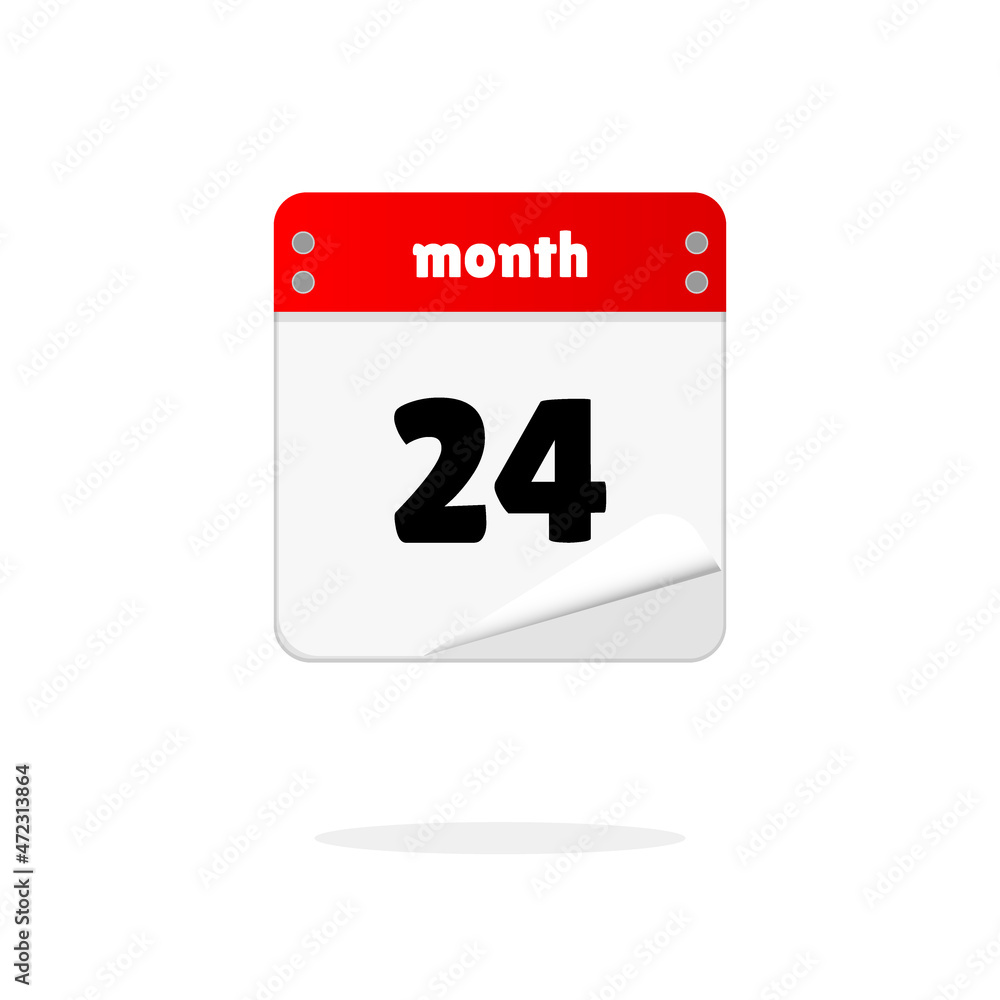 Vector illustration of detailed beautiful calendar icon Vector illustration of detailed beautiful calendar icon