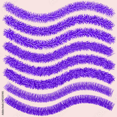 Vector Fur scatter brushes colorable by stroke color