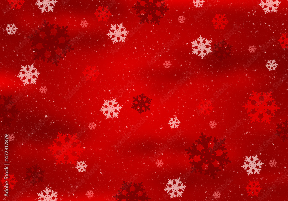 Abstract christmas background decorated with snowflakes of different sizes in shades of red for holiday greetings. Abstract christmas background decorated with snowflakes of different sizes in shades of red for holiday greetings.