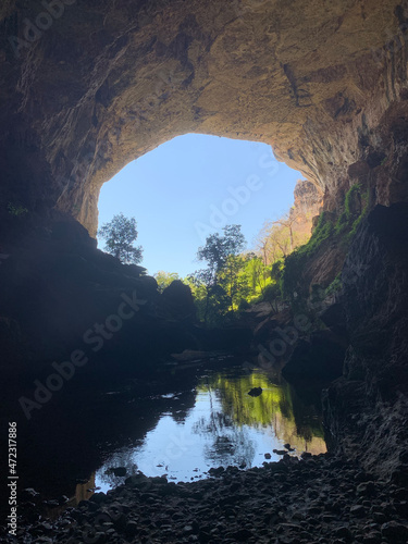 waterfall in the cave