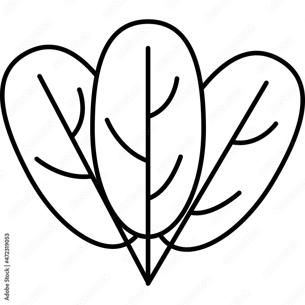 Spinach Vegetable Icon Vector Outline Spinach Vegetable Icon Vector Outline
