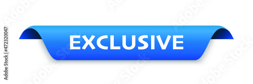 vector blue banner exclusive, 3d ribbon design