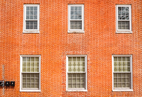 old window of a typical residential house in America