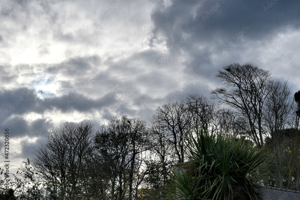 ciel tourmenté un soir d'automne