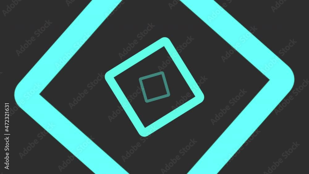 Neon blue vertigo squares, motion abstract business, corporate and retro style background Neon blue vertigo squares, motion abstract business, corporate and retro style background