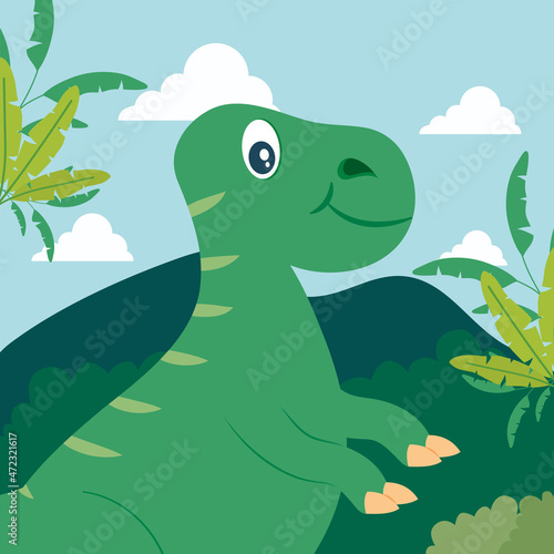 happy t-rex card