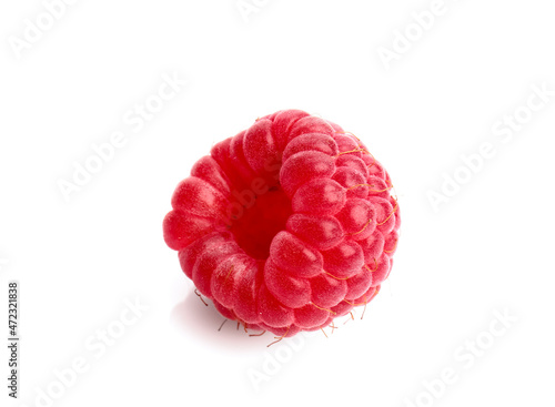 Tasty ripe raspberry on white background