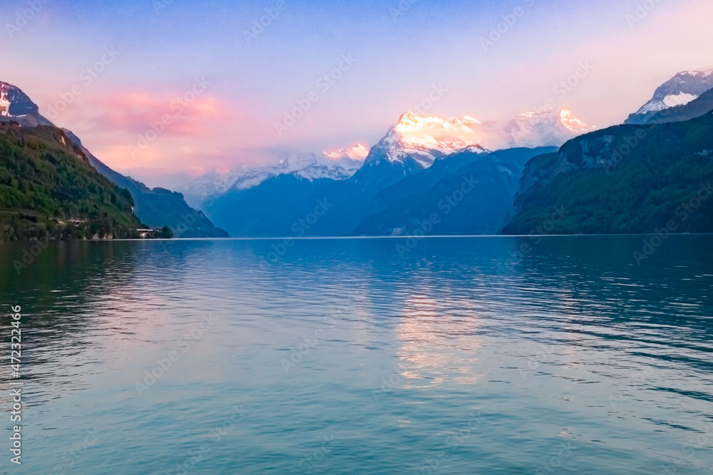 lake Lucerne and mountains