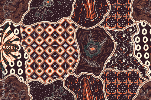 asian traditional batik abstract pattern photo