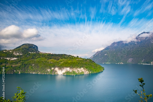 lake and mountains