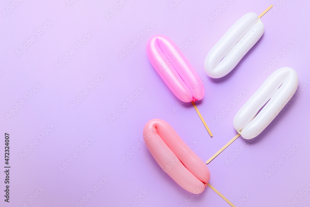 Beautiful balloons on color background Beautiful balloons on color background