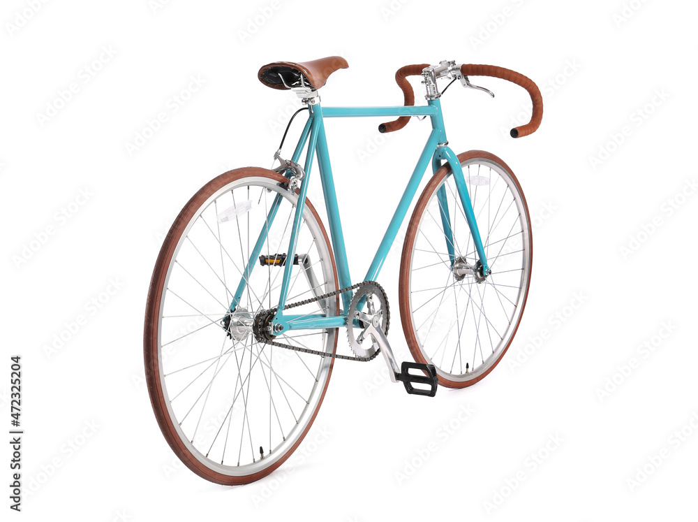 Fototapeta premium Stylish bicycle on white background