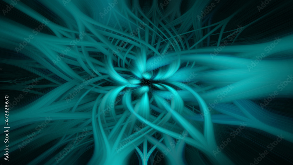 abstract neon blue flower. bright rays background. psychedelic blue background abstract neon blue flower. bright rays background. psychedelic blue background