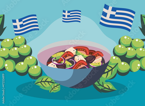 greek salad illustration