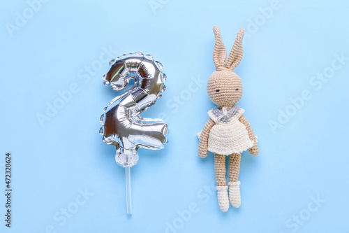 Silver balloon in shape of ...