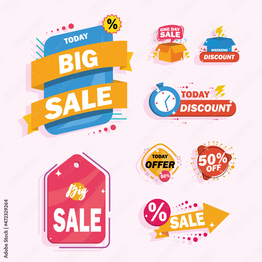 Obraz premium eight sale labels