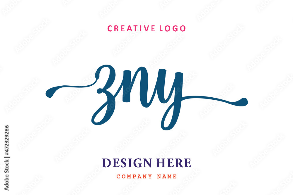 ZNY lettering logo is simple, easy to understand and authoritative ZNY lettering logo is simple, easy to understand and authoritative