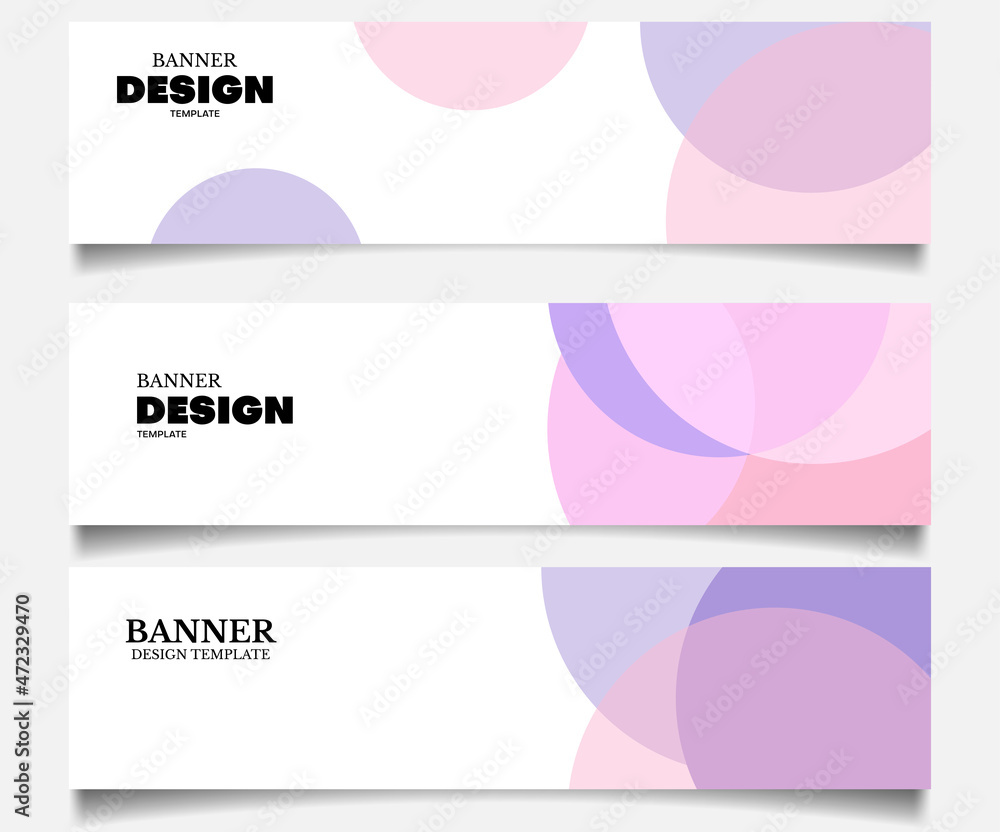 a set of banners with three design options