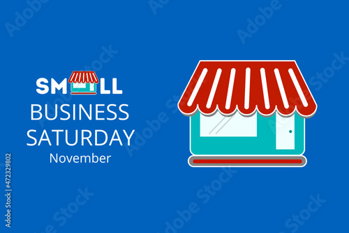 flye or banner or illustration of saturday small business event