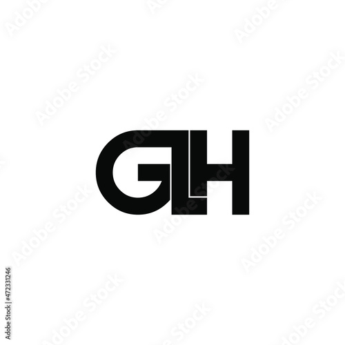 glh letter initial monogram logo design