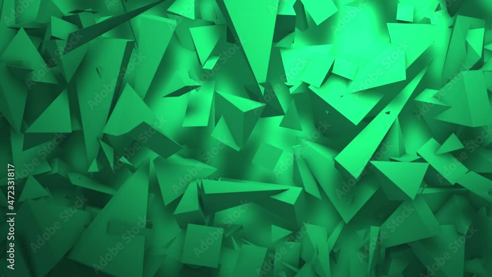 Big and dark green geometric triangles pattern, business and corporate style background Big and dark green geometric triangles pattern, business and corporate style background
