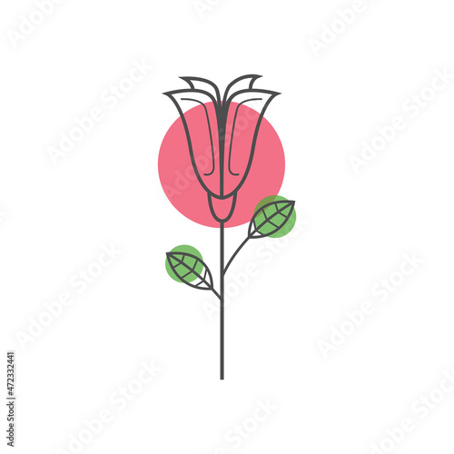 Red Flower Logo Design Vector