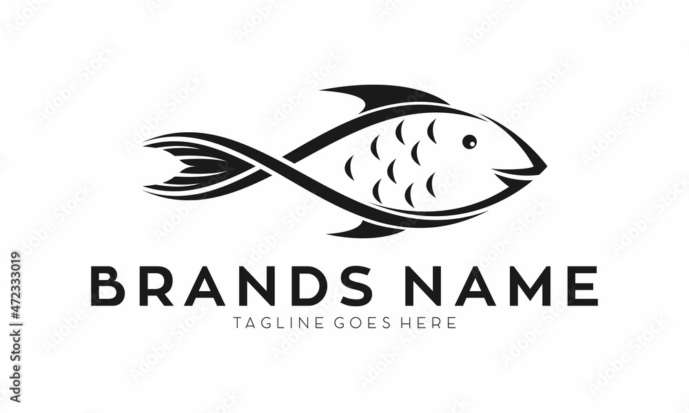 Fish illustration simple vector logo Fish illustration simple vector logo