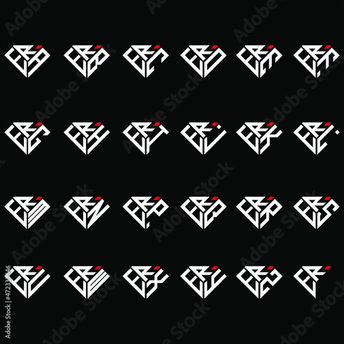ERA to ERZ letter logo creative design in diamond shape
